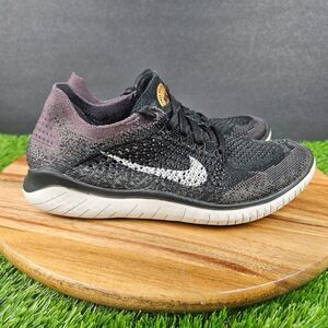 Nike Free RN Flyknit 2018 Womens Size 6.5 Black Athletic Running Shoes Sneakers